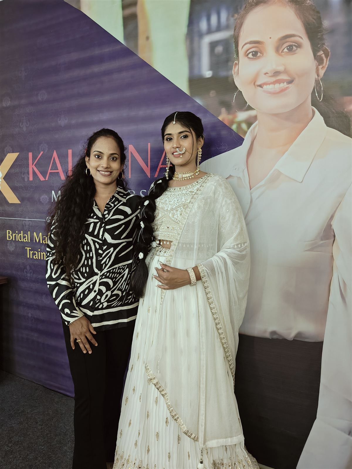Bridal makeup training at Kalpana's academy